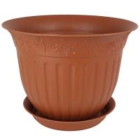 Цветочный горшок Виноград 2,25л терракот с поддоном 5PL0153  Цветочный горшок Виноград 2,25л терракот с поддоном 5PL0153