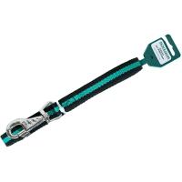 Поводок капрон 20мм*5м черный с зелёной полосой  DONBARON