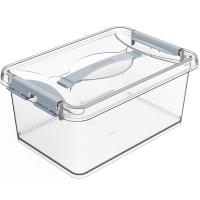 Контейнер д/хранения Клик 8л прозрачный с защелками С273ПРО /11шт/Мартика 