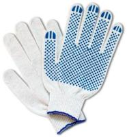 П244464 Перчатки хб средние без ПВХ 10 класс 5 нитей с точкой белые 10.5 /10шт/ АПИ