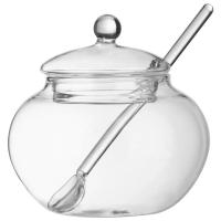 Сахарница DOLCE 350мл стекло ложка стекло 107618 /20шт/100шт/Mallony