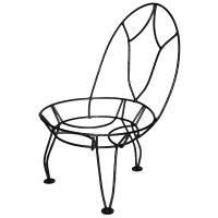 Подставка Настольная РЗДИ Стульчик 1 горшок черный Подставка Настольная РЗДИ Стульчик 1 горшок черный