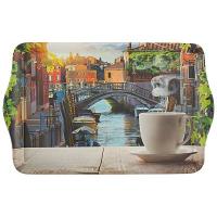 Поднос сервировочный FANTASIA 43,5*27*2,8см с дизайном  Поднос сервировочный FANTASIA 43,5*27*2,8см с дизайном