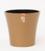 Кашпо Арте 3,5л золотой с черной вставкой