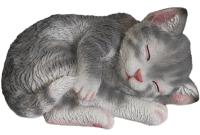 Котенок спящий (серый) L13,5W9,5H7 718575/F880 