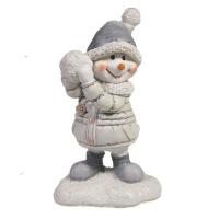 Снеговик со снежком L6.5W5H10.5  715348/W217 Снеговик со снежком L6.5W5H10.5  715348/W217