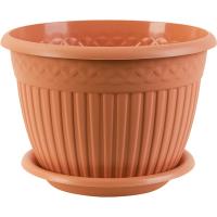 Кашпо Византия 15л карамельный под. КШ-1174 /8шт/ПП