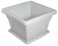 Кашпо Квадро 12,2л мрамор С162М