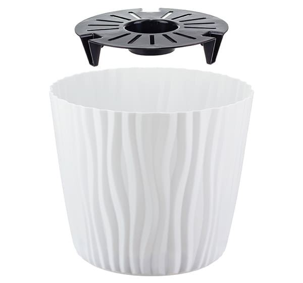 Кашпо ВОЛНА 8л белый М3190