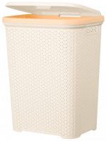 Корзина д/белья Плетенка 55л прямоуг. с крышкой слоновая кость 16019 /5шт/Арз