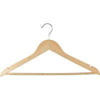 Вешалка W2-РА деревянная с перекладиной резиновым покрытием 311367/100шт/Рыжий Кот