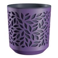 Кашпо Листья 1,25л сливовый/антрацит КШ-9821