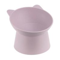 Миска одинарная пластик КОТ д/кошек 200мл лаванда /М1806/М-пластика