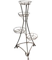 Подставка РЗДИ на 4 горшка круглый прут  медь 104 Подставка РЗДИ на 4 горшка круглый прут  медь 104