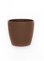 Кашпо Эви VipSet 3л шоколад с вставкой /12шт/ЭД