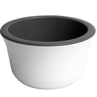 Кашпо Омега 2,4л белый/антрацит ОМ20-10
