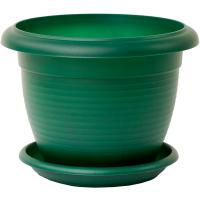 Цветочный горшок Терра 2,3л зеленый с поддоном