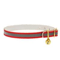 Ошейник синтетик 10мм светоотражающий с бубенчиком красный 30см/00210119-02