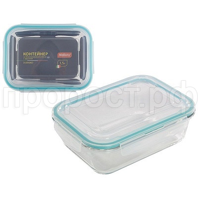 Контейнер "DIAFANO" 1,5л жаропр стекла с крышкой Mallony Контейнер "DIAFANO" 1,5л жаропр стекла с крышкой Mallony