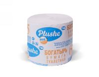 Туалетная бумага 1 слой "Богатырь" 57м б/втулки серый/30шт/2068/8067