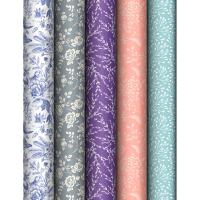 Упаковочная бумага 70*100см "Grace pattern" 80г/м2 глянц. ассорти 5 дизайнов MESHU /372631/Рельеф