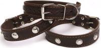 Ошейник кожа 35мм 1слойный с украшением 60-65см/41035