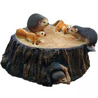 Крышка на люк Пень средний с ежами и белками(без фонаря)60х35АФ0224