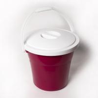 Ведро 12л евро пищевое с крышкой бордовый /10шт/Рад