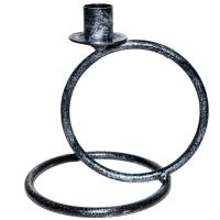 ДЕКОР Подсвечник Кольцо 1 свеча антик серебро РЗДИ/1шт