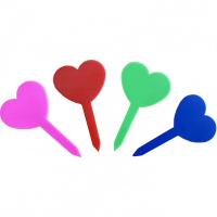 Таблички садовые Сердечки (25шт) 8см микс 985473 /100шт/Park