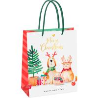 Пакет подарочный 18*23*10см "NY greetings" глянц. ламинация MESHU/MS_61583/Рельеф Пакет подарочный 18*23*10см "NY greetings" глянц. ламинация MESHU/MS_61583/Рельеф