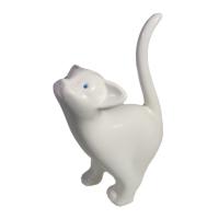 Фигура Котенок игривый (белый глянец) L18W7H18,5 713756/I086