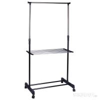 Вешалка напольная на колесах 80*42*95-168см CR460 с полкой 311410 /6шт/Рыжий Кот