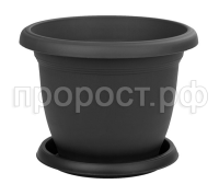 Горшок с поддоном Вилла антрацит Горшок с поддоном Вилла антрацит
