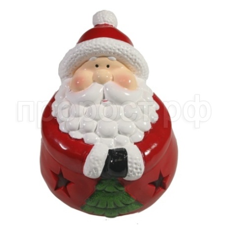 Дед Мороз с елкой со светодиод.подсв. L15W14H15.5см 714480 Дед Мороз с елкой со светодиод.подсв. L15W14H15.5см 714480