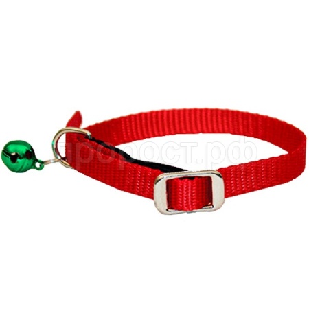 Ошейник синтетик 10мм д/кошек с бубенчиком и резинкой 35см красный/00210009-02/Каскад Ошейник синтетик 10мм д/кошек с бубенчиком и резинкой 35см красный/00210009-02/Каскад