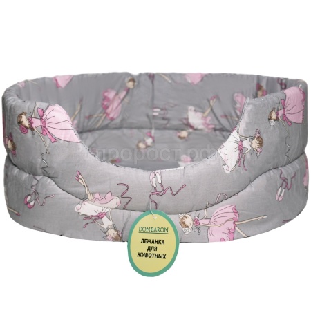 Лежанка овальная стеганая поролоновая хлопок ЗОО МИКС 52*46*20см/DONBARON Лежанка овальная стеганая поролоновая хлопок ЗОО МИКС 52*46*20см/DONBARON