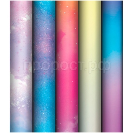 Упаковочная бумага 70*100см "Облака" 80г/м2 глянц. ассорти 5 дизайнов MESHU /MS_53495/Рельеф Упаковочная бумага 70*100см "Облака" 80г/м2 глянц. ассорти 5 дизайнов MESHU /MS_53495/Рельеф