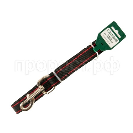 Поводок капрон 25мм*10м черный с красными строчками DONBARON Поводок капрон 25мм*10м черный с красными строчками DONBARON