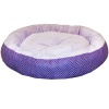 Лежанка ватрушка плюш фиолетовый горох 56*17см/DONBARON Лежанка ватрушка плюш фиолетовый горох 56*17см/DONBARON