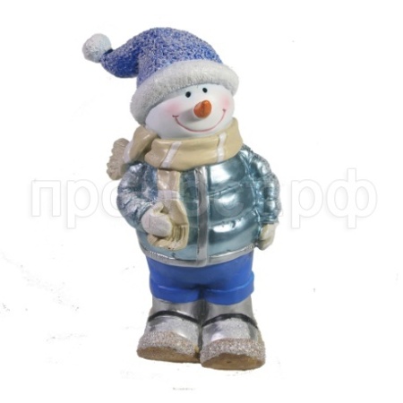 Снеговик на лыжах (синий)L10W7.5H17.5  714186 Снеговик на лыжах (синий)L10W7.5H17.5  714186