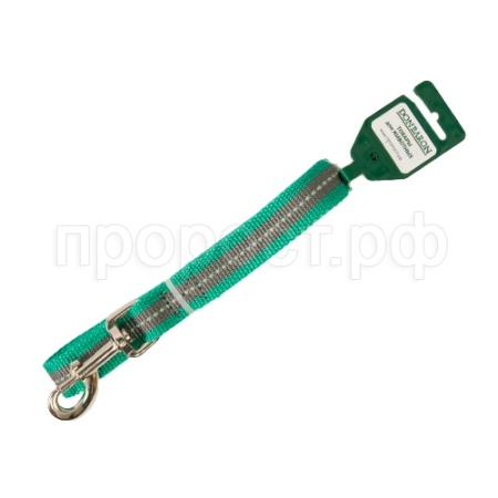 Поводок капрон 25мм*1,5м зеленый с серой полосой DONBARON Поводок капрон 25мм*1,5м зеленый с серой полосой DONBARON