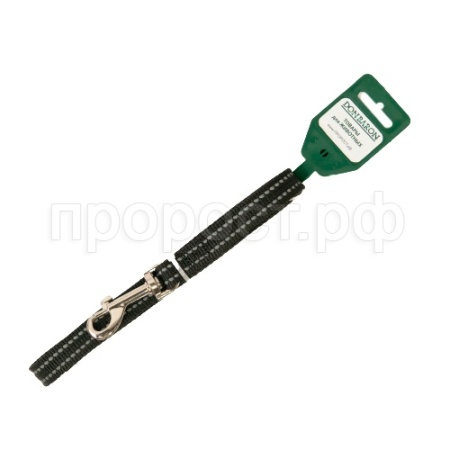 Поводок капрон 15мм*2м черный  со светоотражающими полосами DONBARON Поводок капрон 15мм*2м черный  со светоотражающими полосами DONBARON