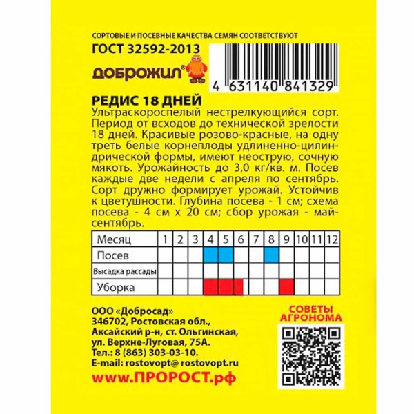 Редис 18 дней 2г