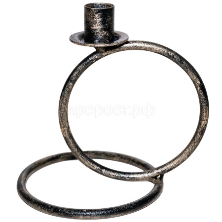 ДЕКОР Подсвечник Кольцо 1свеча антик золото РЗДИ/1шт