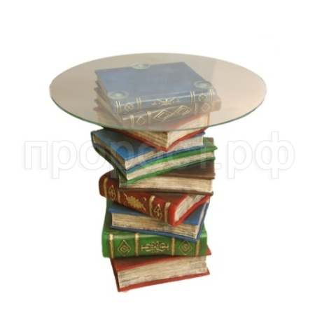 Фигура Стол журнальный Книги(акрил)H52D47см(2 части-основание,столешница)713308/PP013