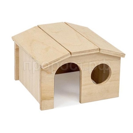 Игрушка для грызунов Домик ЕСО Сарай деревянный 13*13*h8см/86811