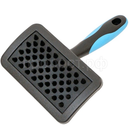 Щетка DeLIGHT резиновая средняя массажная короткий зуб 36834М (Б)/6/Пет Лайн Щетка DeLIGHT резиновая средняя массажная короткий зуб 36834М (Б)/6/Пет Лайн