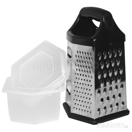 Терка шестигранная GR-002-8 нерж.сталь, ручка пластик   Терка шестигранная GR-002-8 нерж.сталь, ручка пластик