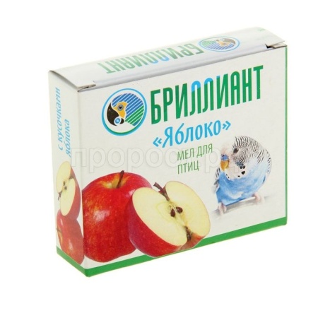 Мел для птиц с фруктовой добавкой яблоко 35гр Мел для птиц с фруктовой добавкой яблоко 35гр